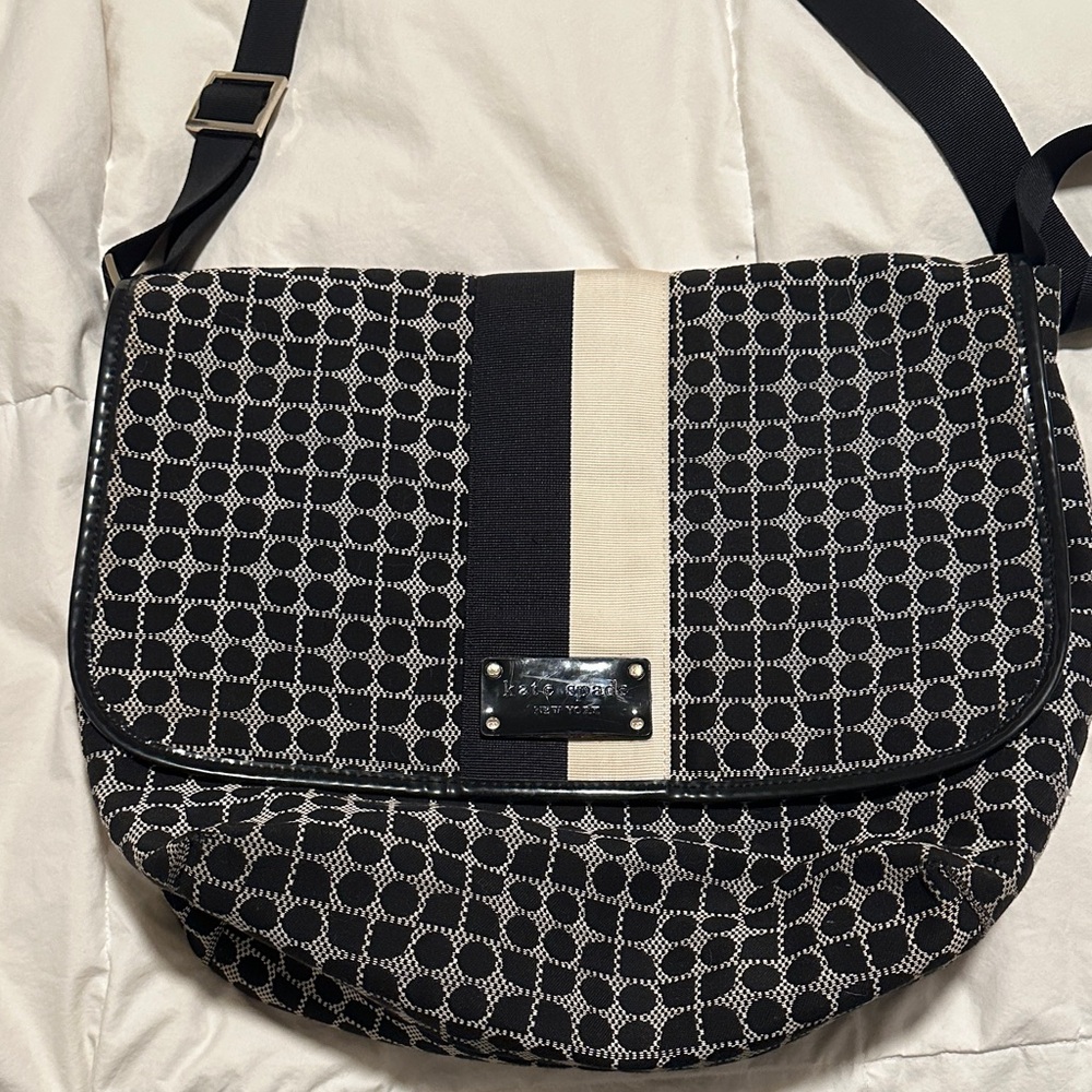 Kate Spade Black and White Laptop Bag